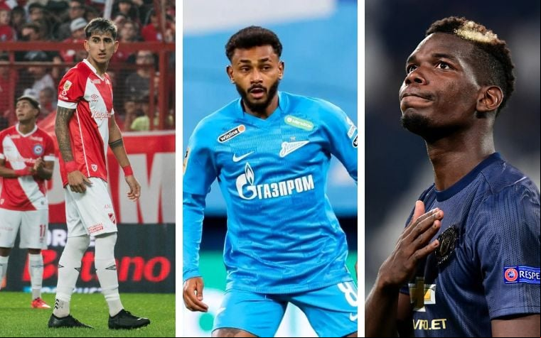 Alan Lescano, Wendel e Pogba (Fotos: Divulgação / Argentinos Juniors | Divulgação / Zenit | Miguel Medina/ AFP)