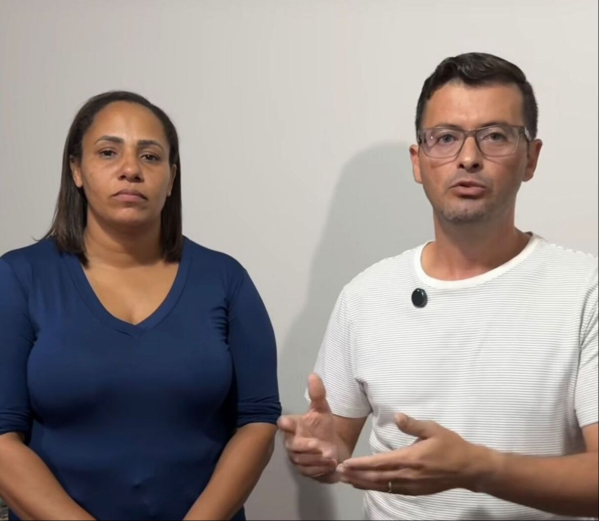 Vice-prefeita Renata Duarte Tomaz e prefeito André Lúcio Torres (PSD), de Santa Maria de Itabira
