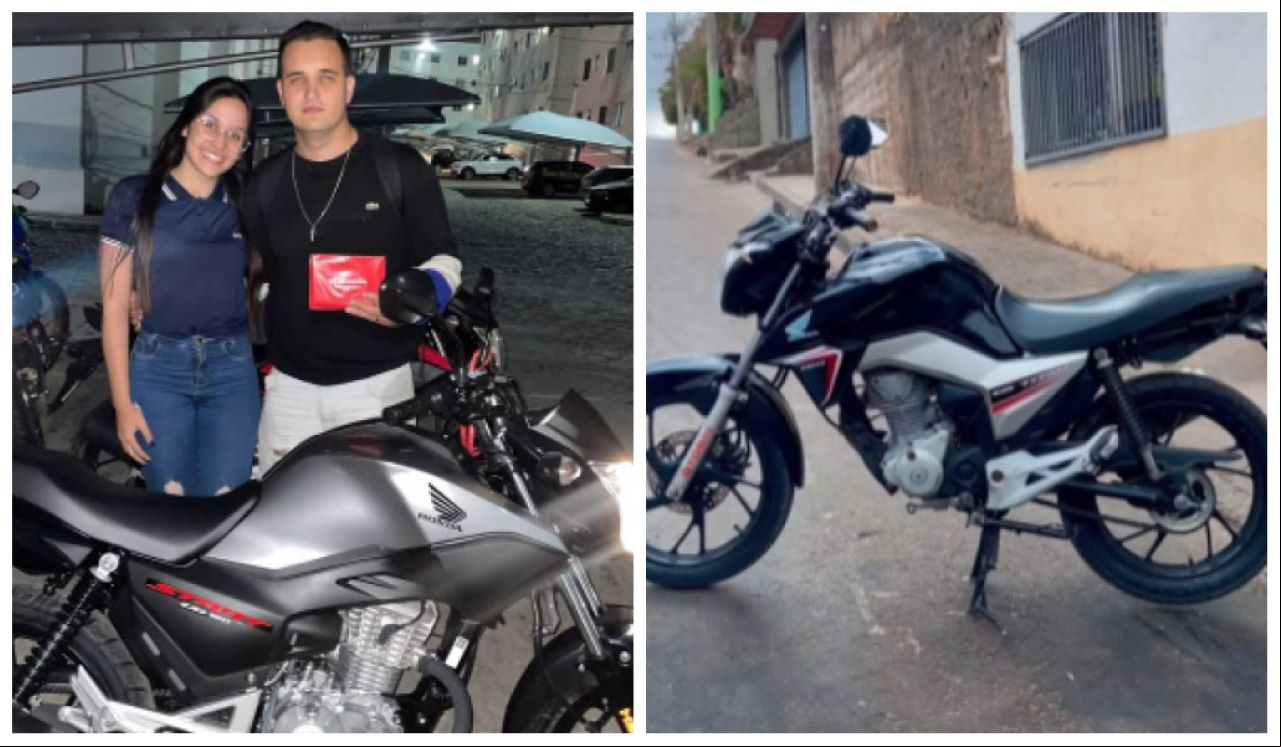 Davi Lacerda, sua esposa e as duas motos furtadas em menos de dois meses: Cabo do Exército relatou sua tristeza com a situação