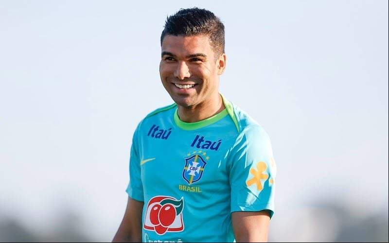 Casemiro treina no CT Joaquim Grava com a Seleção Brasileira. (Foto: Rafael Ribeiro/ CBF)