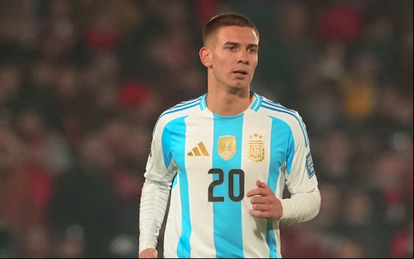 Franco Mastantuono em sua estreia pela seleção da Argentina (Foto: Reprodução/Instagram)